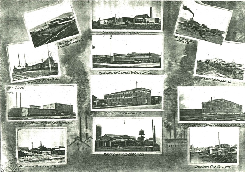 Various factories that existed in Central City and the surrounding area. Image courtesy of the West Huntington Public Library.