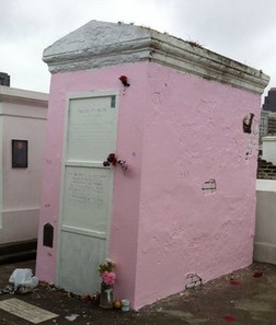 In December 2013, a mysterious vandal painted the tomb of Laveau bright pink with latex paint. The cemetery had to begin the process of removing it quickly, because the latex would not allow the old plaster to breathe, thus destroying the tomb.