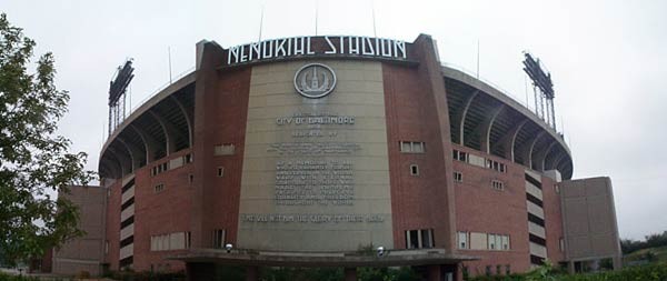 Memorial Stadium was home to the Baltimore Colts
