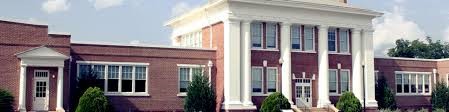 The old Plains High school that's now a museum and visitors center 