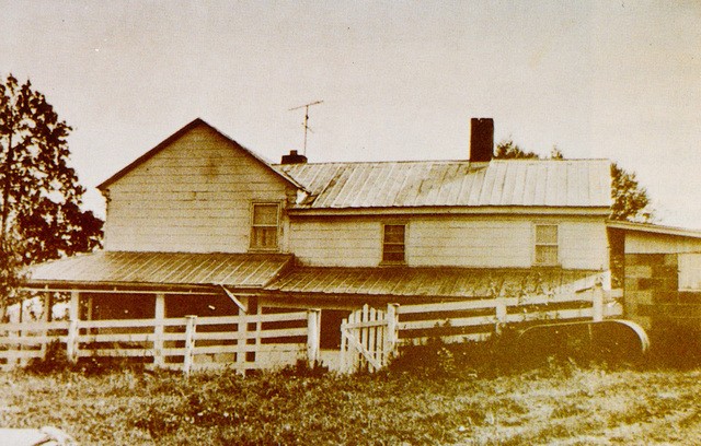 A vintage photo of the Shue House.