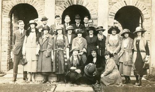 The Poe Memorial Association at the museum's opening ceremony, 1922 (image from the Poe Museum)