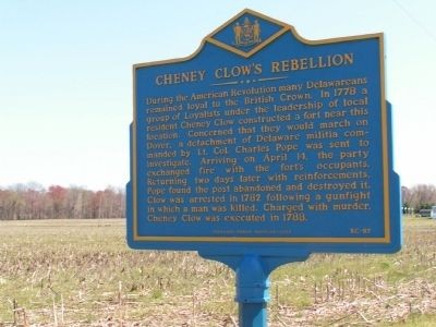 This State Historical Marker provides information about the rebellion and was dedicated by the Delaware Public Archives.