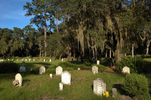 Graves within the cemetery.