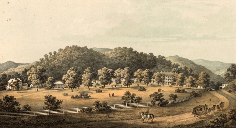 The Blue Sulphur Springs Resort in 1857