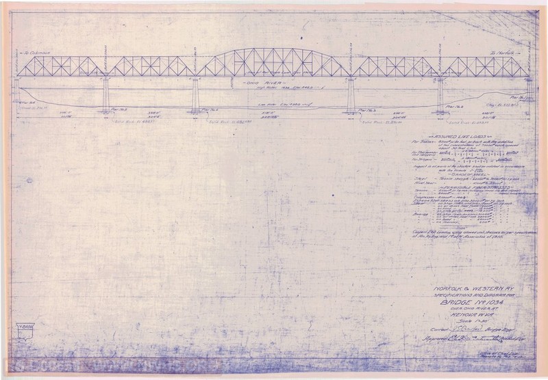 Blueprint of the proposed bridge. 