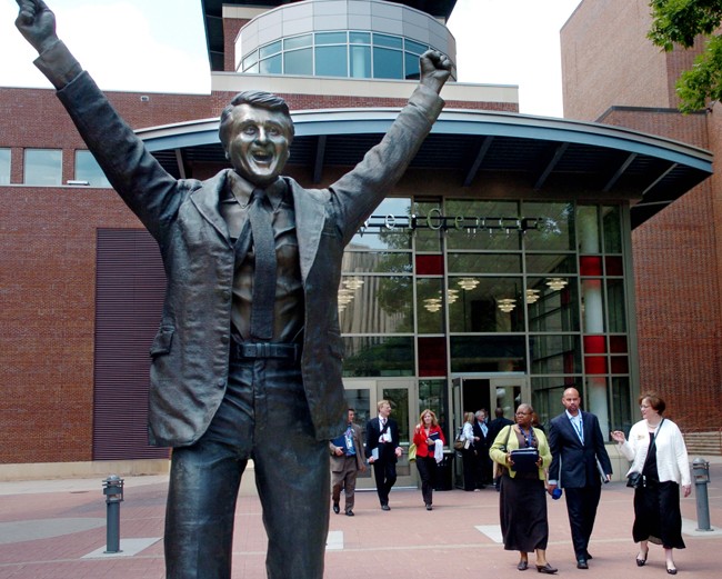 Statue of Herb Brooks in St. Paul Minnesota