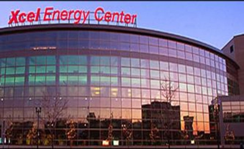 Xcel Energy Center building in St. Paul Minnesota