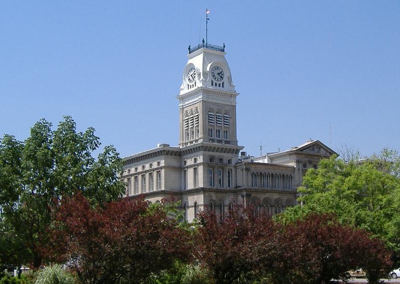 View of City Hall and its 196-foot clock tower