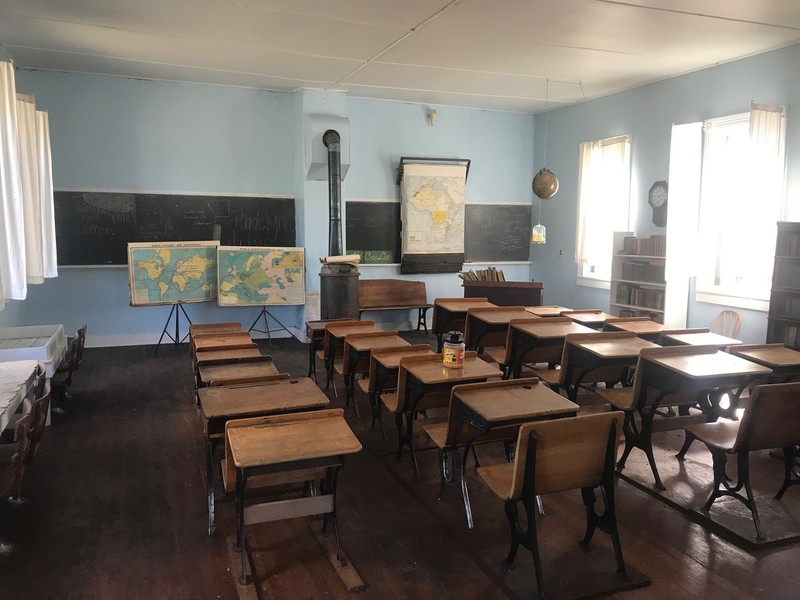 Inside the schoolhouse