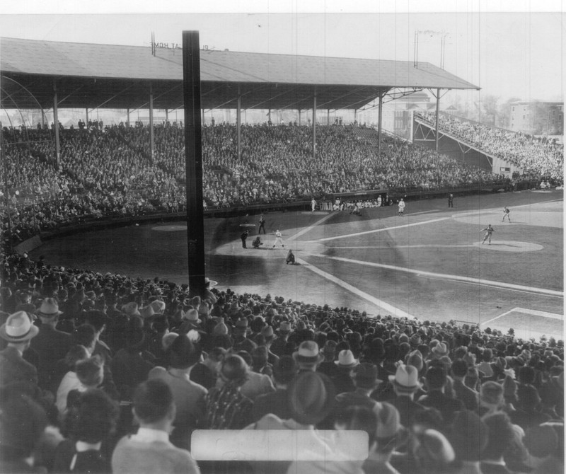 Photograph from the inside of the park- "Baseball Park, Crowd, Parkway Field," http://hdl.handle.net/10602/10494