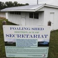 Birthplace, or Foaling Shed, where racehorse Secretariat was born in