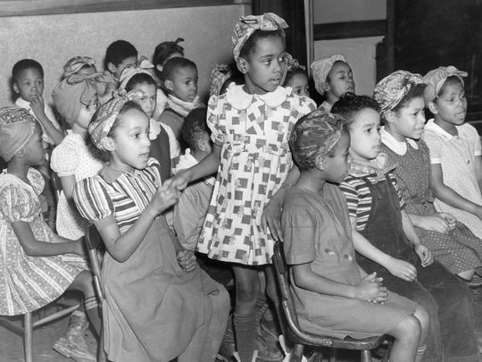 Elementary school students at the Virginia Avenue "Colored" School (image from the Courier-Journal)