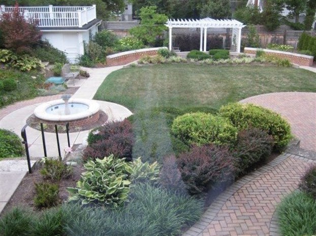 This garden is called the Centennial Garden. It was created to recognize donors to the museum, because the bricks on the path have a donors name and the chapter that they are affiliated with on them.