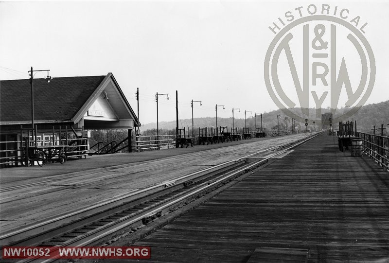 View from the upper level of the station showing the Kenova Bridge across the Ohio in the distance.