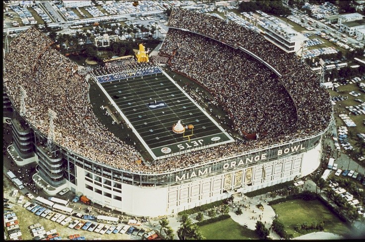 Super Bowl III was the second consecutive Super Bowl that the Miami Orange Bowl hosted.