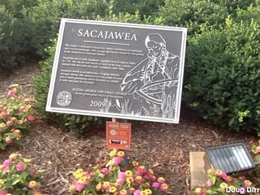 Plaque to Sacajawea that was added in 2009