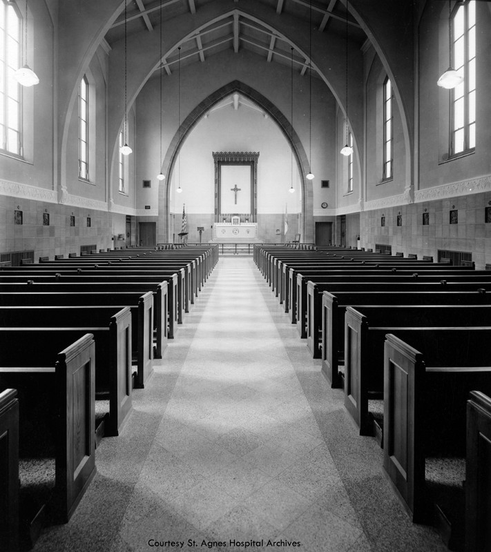 St. Agnes Hospital chapel, 1942.