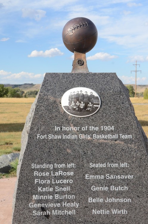 The monument is located next to the elementary school