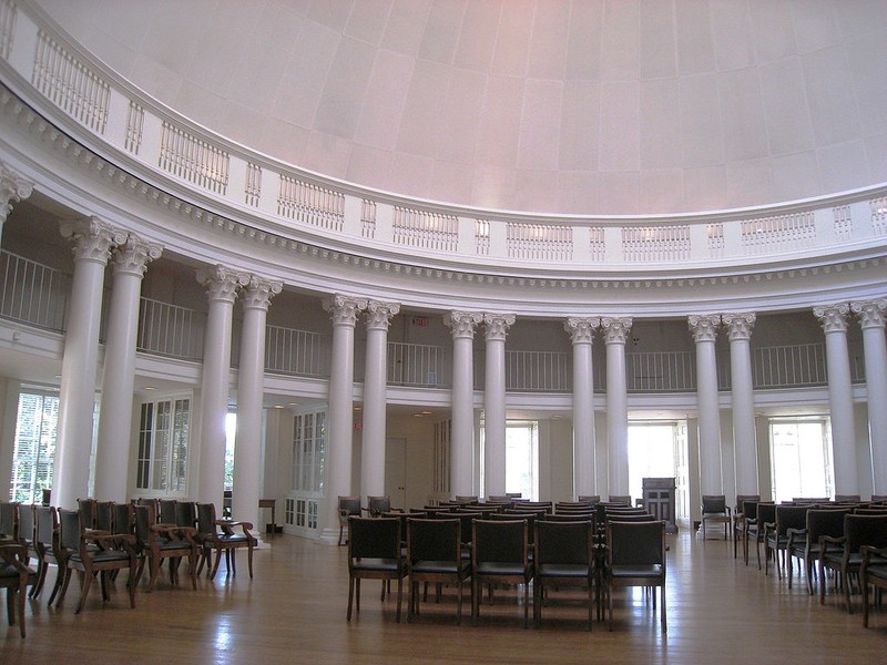 Interior of the Dome Room as it looks today. Courtesy of the University of Virginia 