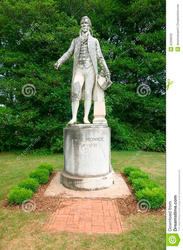 Statue of James Monroe located on Ash Lawn-Highland grounds