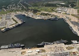 Aerial view of Naval Station Mayport.