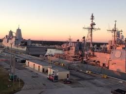 Aboard the USS Bataan at Naval Station Mayport.