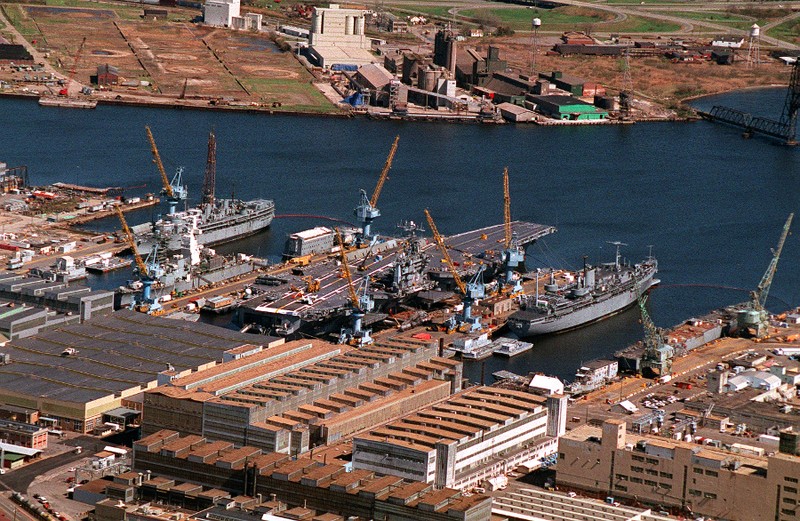 A modern view of the Norfolk Naval Shipyard. National Archives.