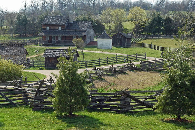 A photograph overlooking museum grounds