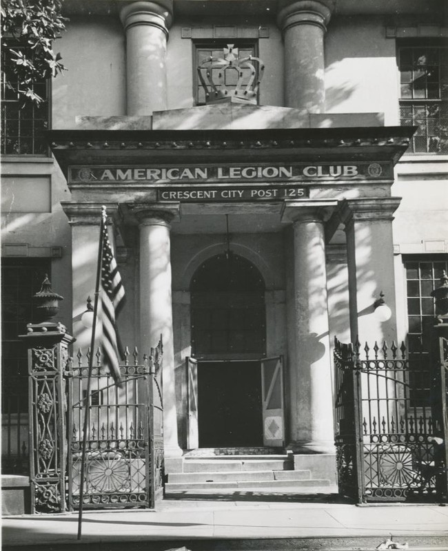 The old bank building when it served as an American Legion hall during the 20th century.  
