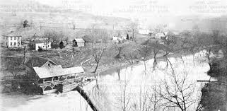 Grist mill and dam at the town of Shoals.