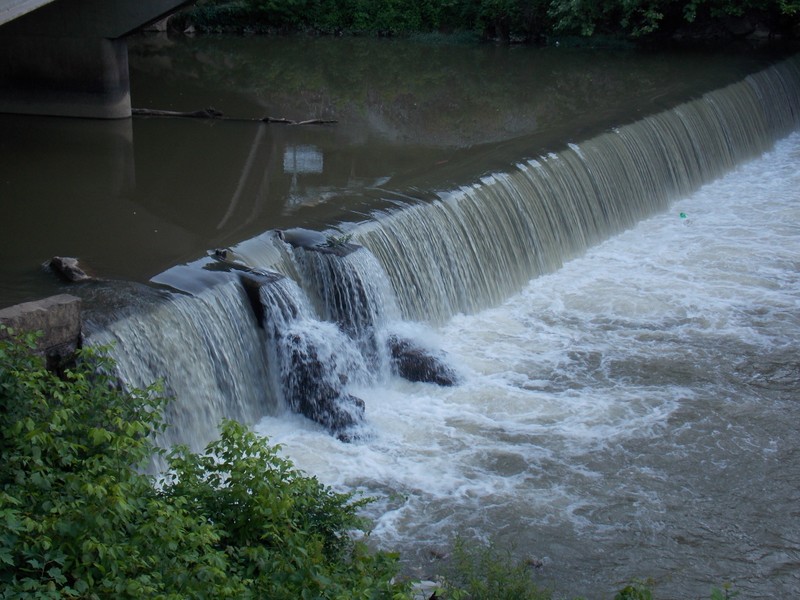 The former location of the grist mill and dam in the town of Wayne.