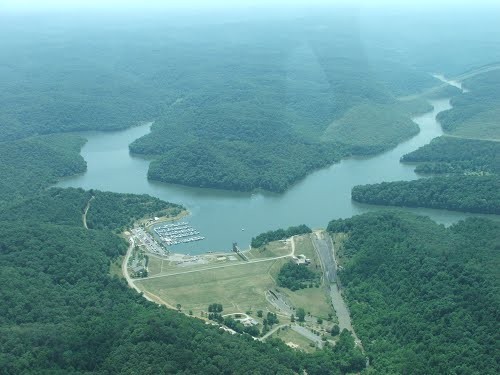 Ariel of Beech Fork Lake.