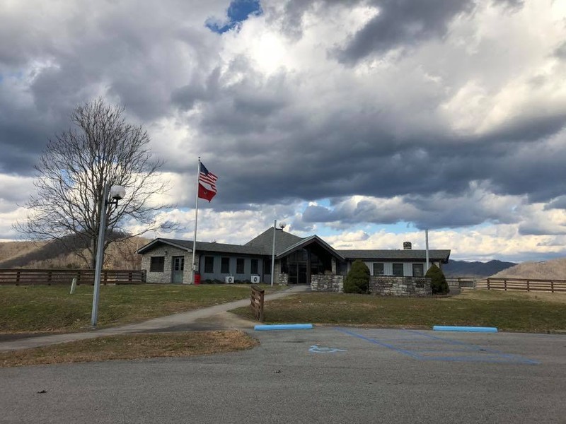 The visitor's center of the lake and dam.