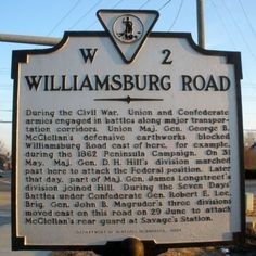 This marker shows the path of Confederate troops who attacked McClellan's defensive earthworks near this location during the Seven Days' Battles.