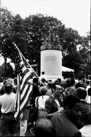 Monument unveiling in 1996. 