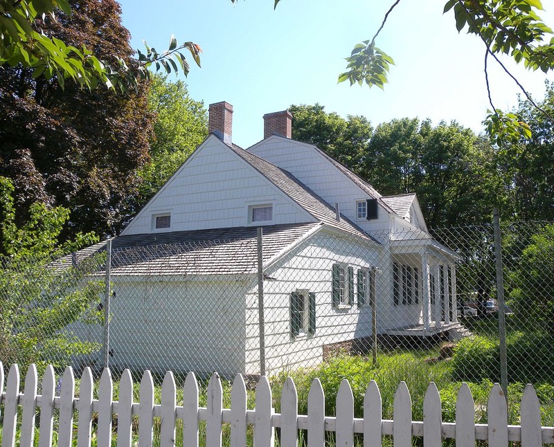 The house is fenced in for renovations, which here scheduled to be complete in 2014.