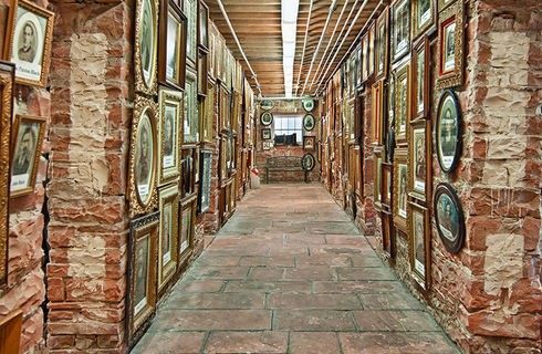 Inside look at the hallways of the proposed Capital building. The original architecture remains.