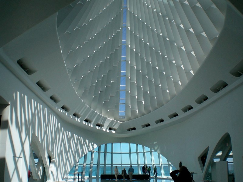 Interior view of the Quadracci Pavilion.