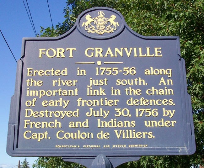 Fort Granville Pennsylvania state historical marker