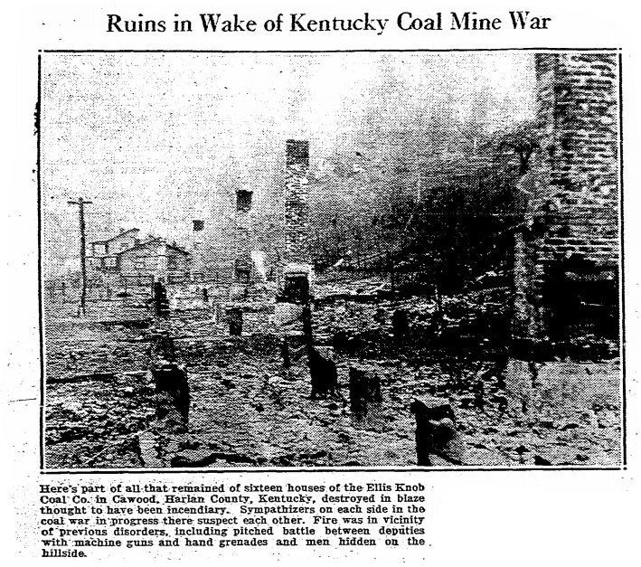 Ruins of houses in Cawood, Harlan County, Kentucky. 