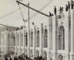 Construction of temple walls, 1860s-1870s