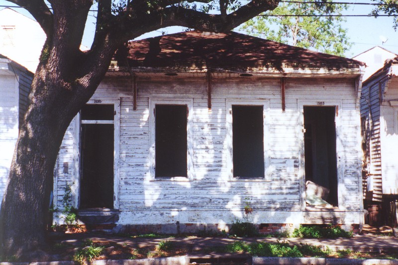 Legendary jazz trombonist Kid Ory's home prior to being restored by the PRC.