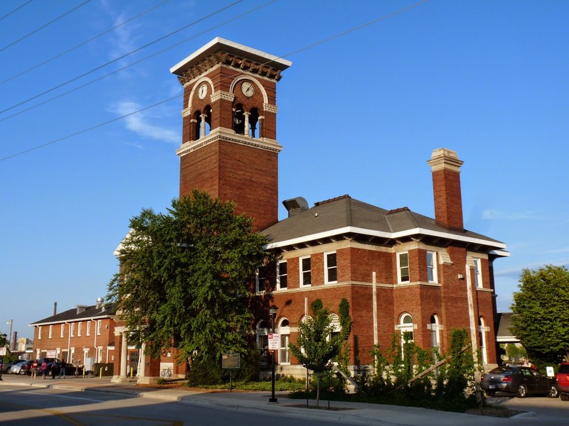 Exterior view of the depot, now Titletown Brewing Company