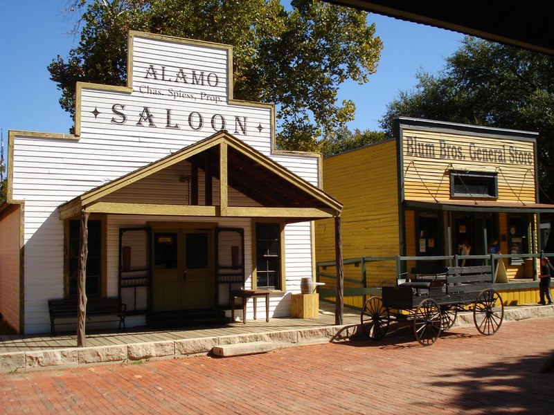 Dallas Heritage Village includes a number of historic buildings that have been restored and filled with antiques and exhibits.