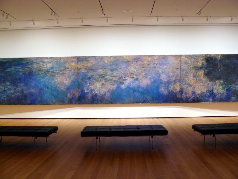 Claude Monet, Reflections of Clouds on the Water-Lily Pond, c.1920. This piece was bought to replace another Monet water lilies painting destroyed in the 1958 fire.