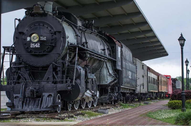 The museum is located in the original Illinois Central passenger terminal and includes a historic 200-ton steam locomotive