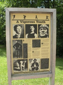 One of the many information placards surrounding the memorial. 