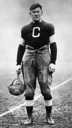 Jim Thorpe in era football uniform.