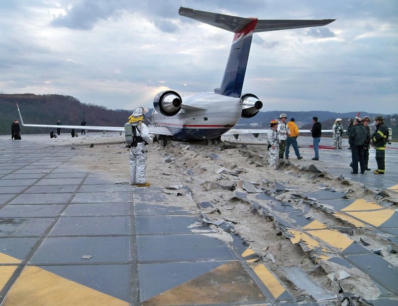 In January 2010, the decision to build an EMAS system at the end of the runway proved critical to preventing this passenger plane from going over the side of the hill. 